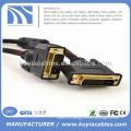 DVI 24+1 Cable Nylon Net Male To Male For DVD LCD HDTV PC 1080P 10FT